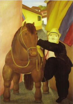 Fernando Botero Werke - Mensch und Pferd Fernando Botero